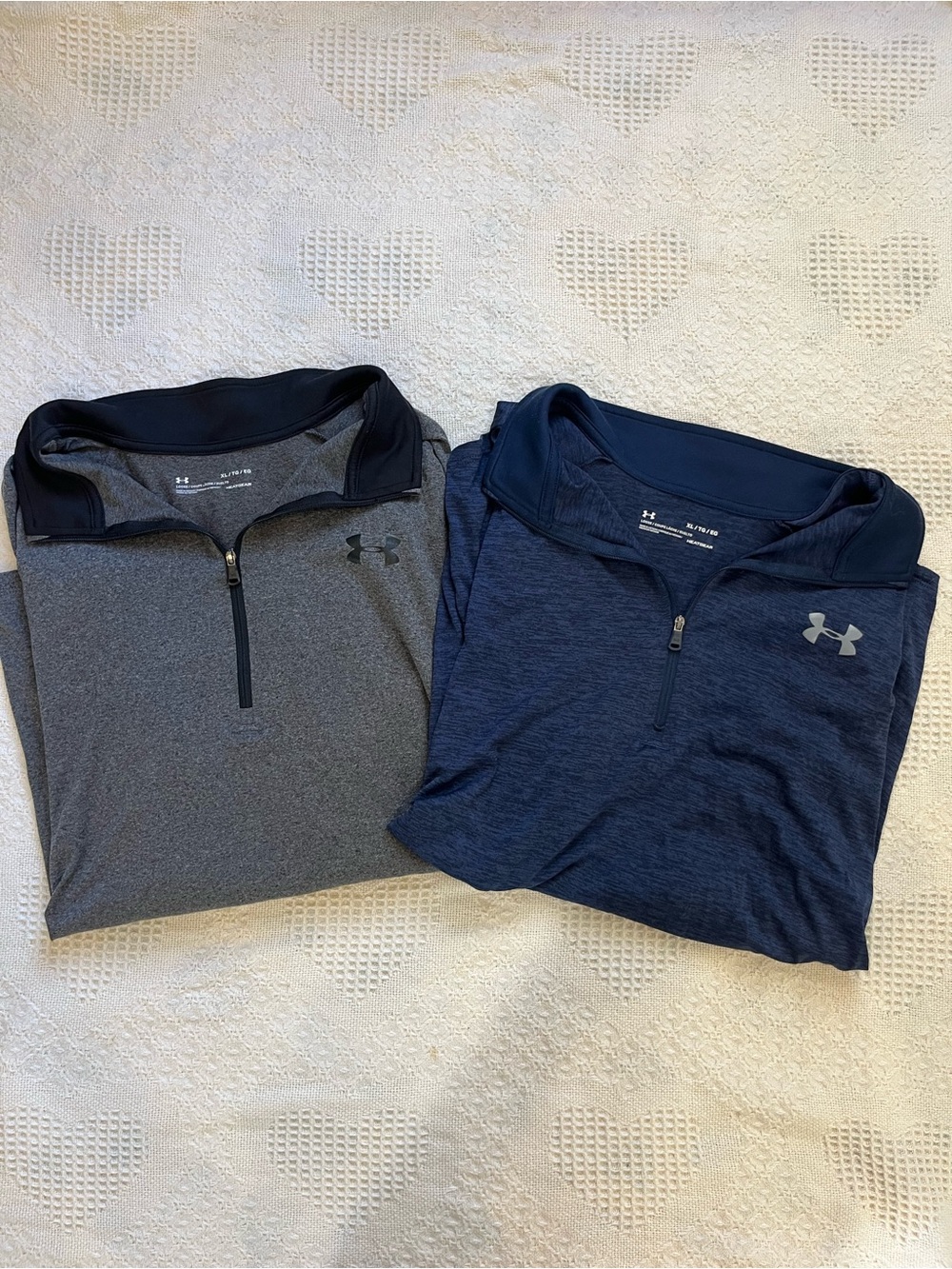 Under Armour Men’s 1/4 Zip Performance Top - Navy & Gray